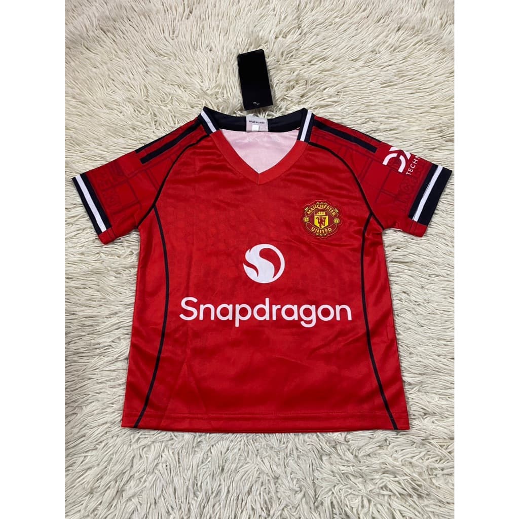 ชุดกีฬาเด็กทีมแมนยูไนเต็ดเบอร์7ชื่อโรนัลโด้ ปี2026ใหม่ล่าสุด เสื้อ+กางเกง รูปที่ 5