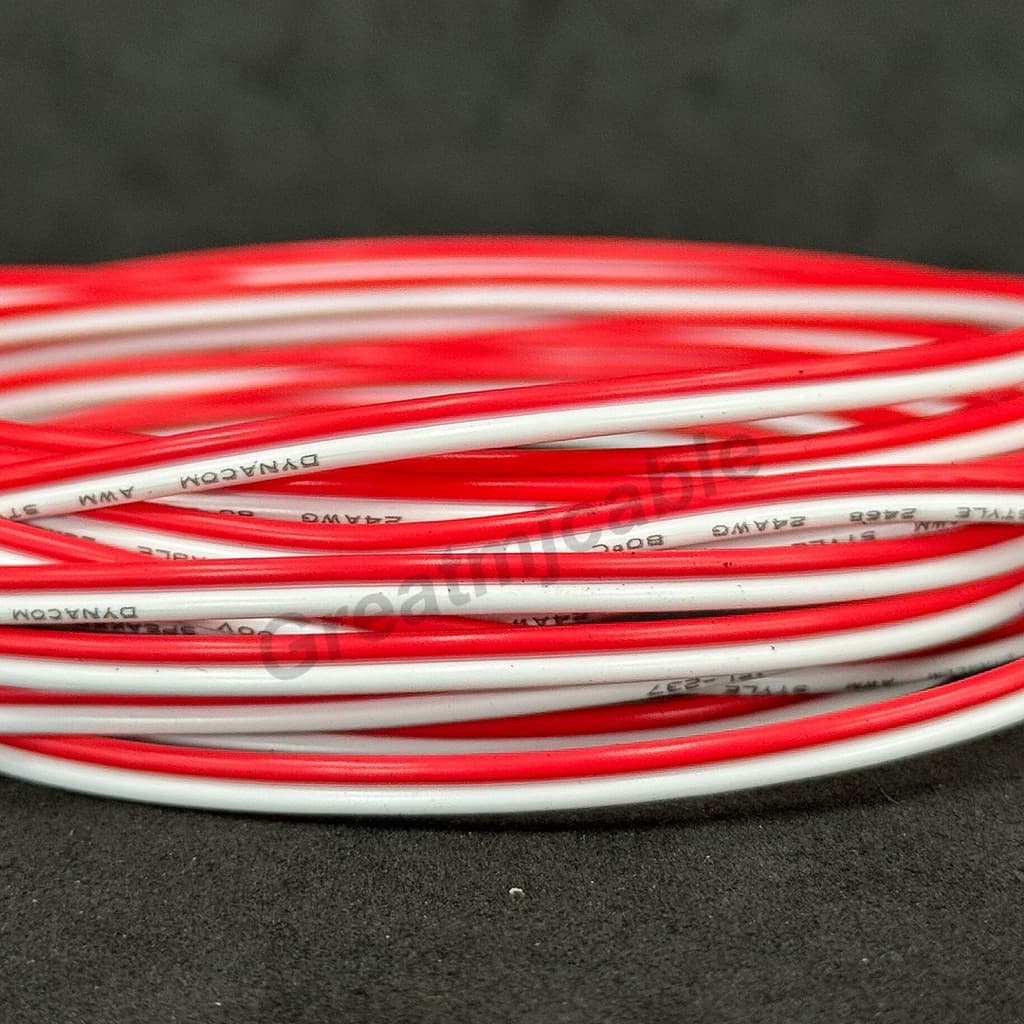 สายไฟคู่DC 12V 24V สีแดง ทองแดงแท้ ขนาด24AWG อย่างดี รูปที่ 6