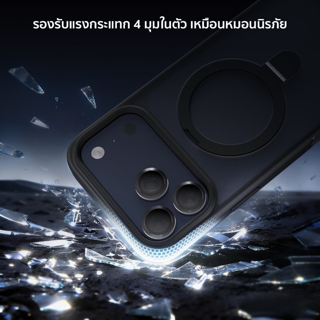 A&M มีขาตั้งในตัว เมี๊ยนเลนส์แถมฟรี เคสไอโฟน 17 Pro max PC เคส for iPhone 16 15 14 13 pro case การชาร์จไร้สายพื้นผิวด้าน รูปที่ 4