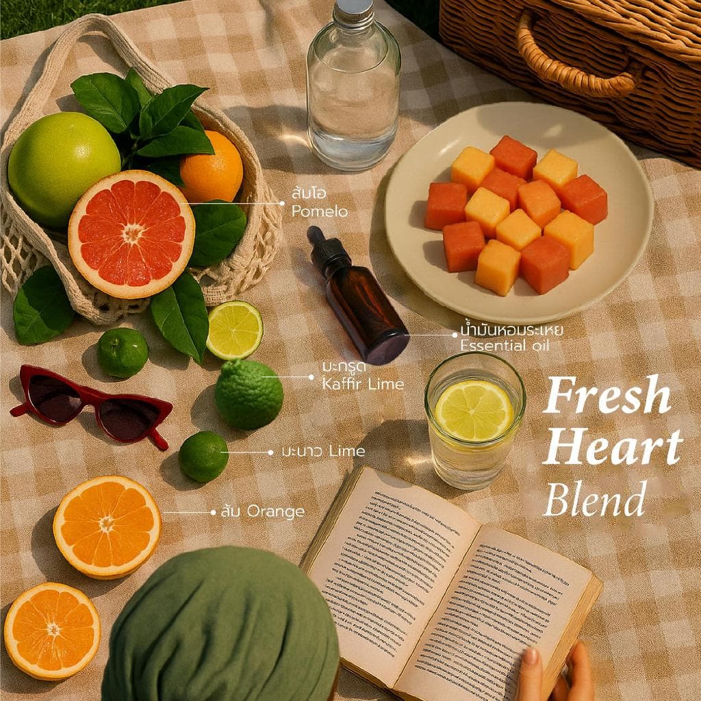 หทัยเฮิร์บยาดมสมุนไพร กลิ่นเฟรชฮาร์ท Herbal inhaler - Fresh Heart Scent - Blue รูปที่ 4