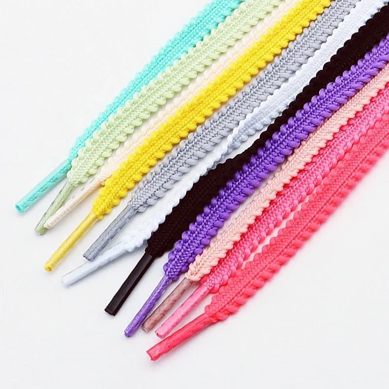 shoelace เชือกรองเท้าแบน 6มม กันลื่น ยาว120/140/160ซม สำหรับรองเท้าบาสเกตบอลและสนีกเกอร์ เชือกผูกรองเท้ามุกโบว์ เชือกแบน รูปที่ 1