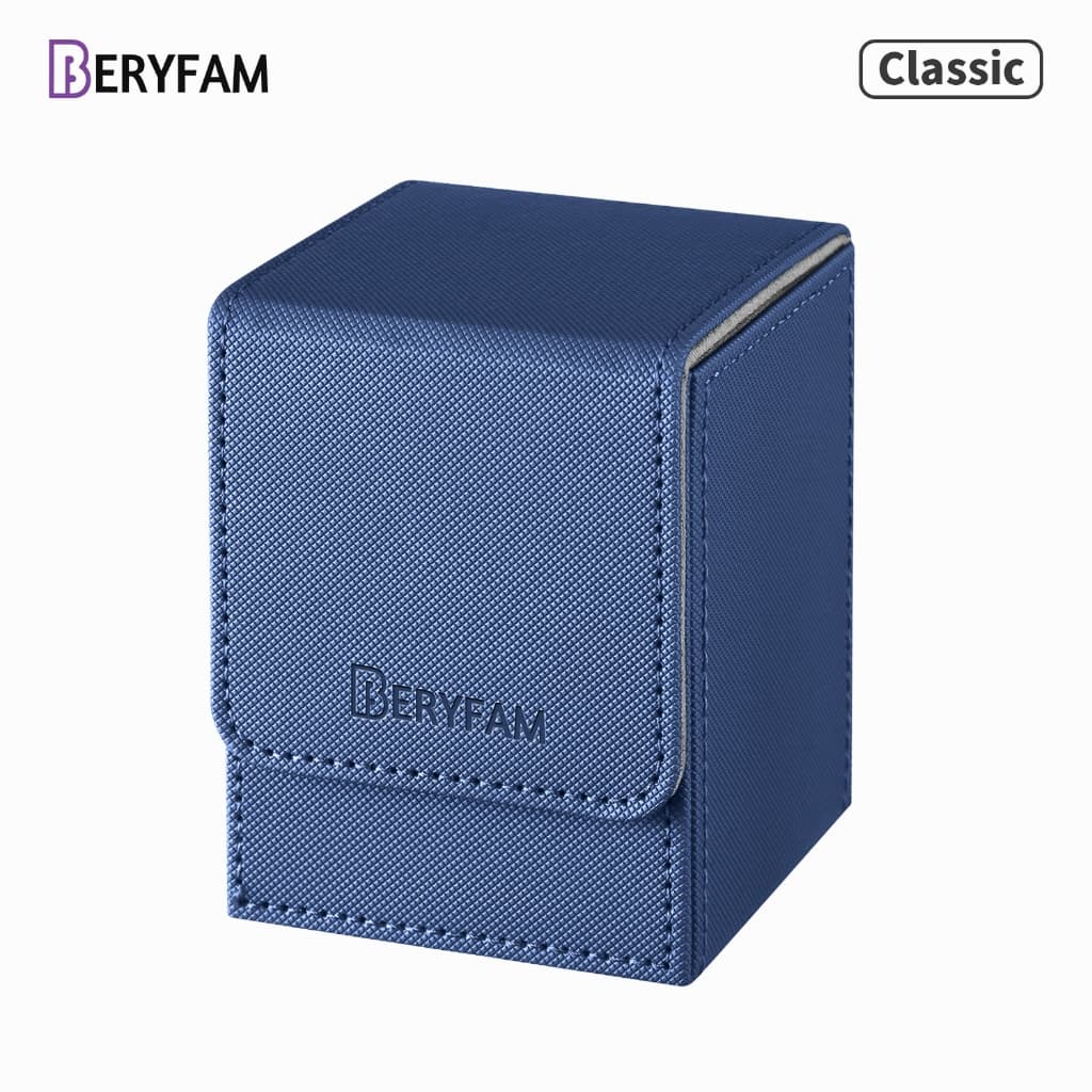 BERYFAM กล่อง DECK ใส่การ์ด 100+ หนัง PU โปเกมอน สะสมการ์ด แรงแม่เหล็ก Pokemon Yugioh Toploade กล่อง DECK Blueberry รูปที่ 6