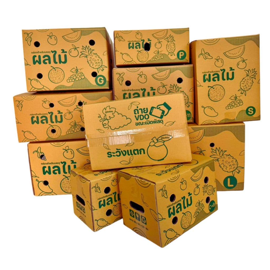 กล่องใส่ผลไม้ อย่างหนา 5 ชั้น กล่องบรรจุผลไม้ 10 ใบ รูปที่ 2
