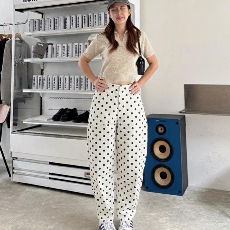 Barrell pants กางเกงบาเรลผ้าซูปเปอร์กึ่งยีนส์หนาอยู่ทรงสวย รูปที่ 2