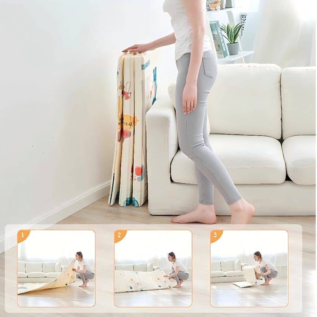 ถึงวันรุ่งขึ้นเบาะรองคลาน XPEหนา 2.5 ซม. 180x200ซม. กันกระแทกไม่ลื่น พับเก็บง่ายไม่กินพื้นที่ เบาะรองคลานแบบหนา รูปที่ 2
