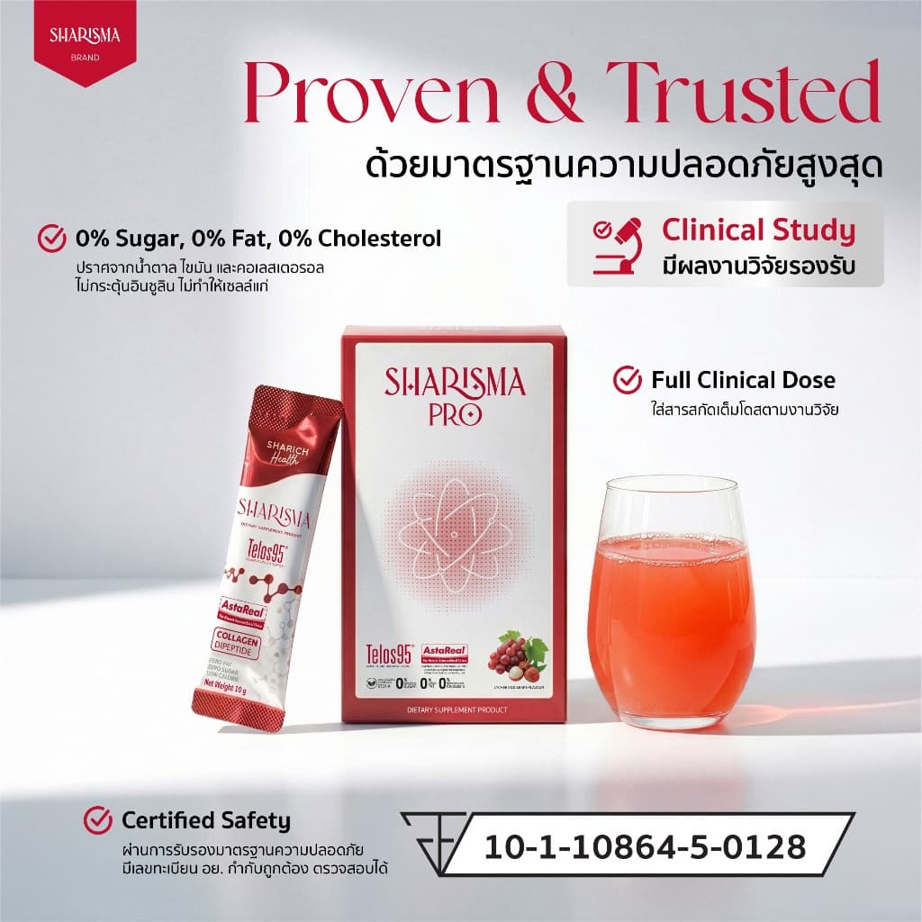 Sharisma Pro 4 กล่อง แถม Sharis Immu Vita 1 กล่อง Sharisma Pro : Progressive Longevity Formula รูปที่ 3