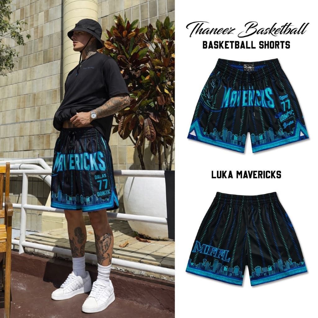 กางเกงกีฬา กางเกงบาสขาสั้น Badz Xero LUKA Mavericks City Edition รูปที่ 1