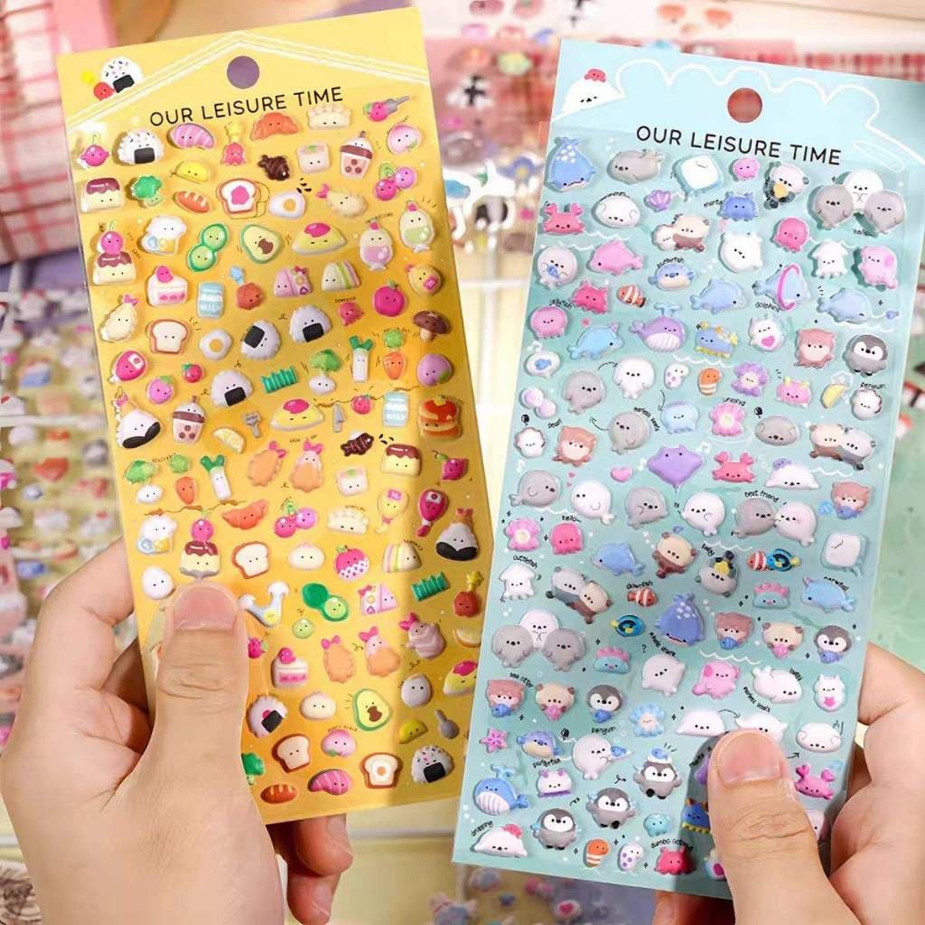 สติกเกอร์ 3D นูนโฟม รุ่นจิ๋ว ติดมือถือ ติดเคส การ์ตูน ซูชิ สัตว์น้ำ แมวเหมียว กระต่าย สติ๊กเกอร์ นูนจิ๋ว รูปที่ 5