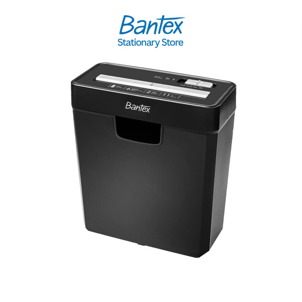 [แถมฟรี] Bantex เครื่องทำลายเอกสาร Auto 11ลิตร พร้อมกัน 6แผ่น เส้นยาว 7มม ย่อยCD/บัตร Paper Shredder
