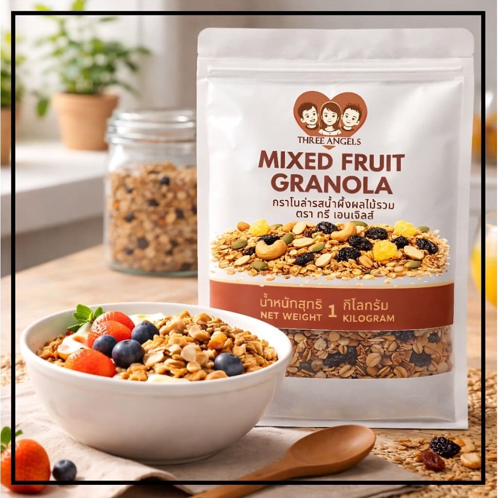 กราโนลา Granola | Best Price & Fast Shipping | Original & Chocolate | 250g-1kg | Three Angels Brand รูปที่ 3