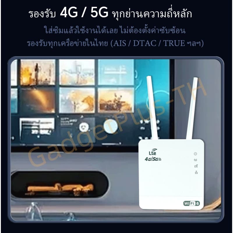 2026 รุ่นใหม่ เร้าเตอร์ใส่ซิม 4G/5G เราเตอร์wifi Router 300Mbps ใช้ได้กับซิมทุกเครือข่ายเสียบใช้เลยไม่ติดตั้ง 2.4Ghz รูปที่ 3