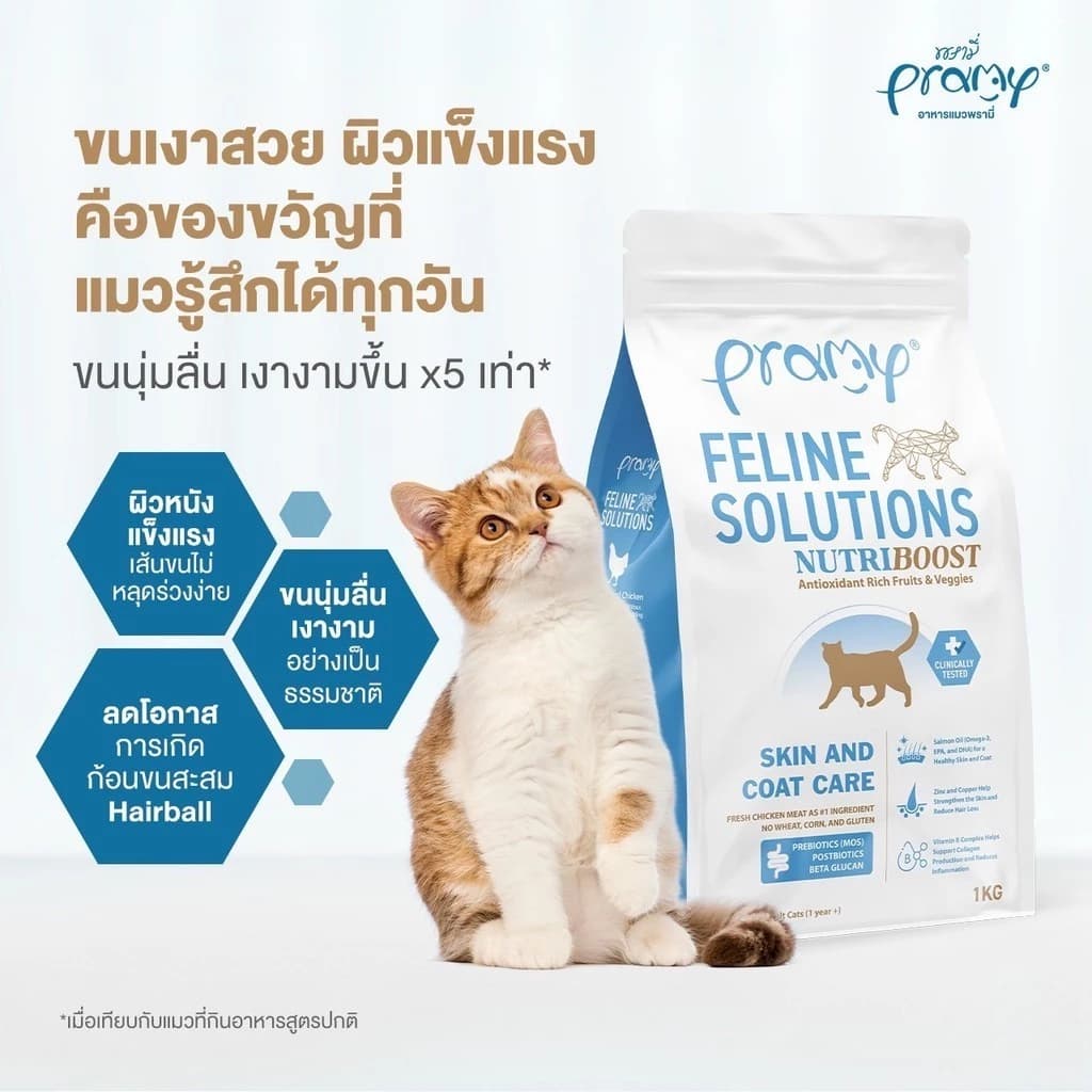 Pramy Feline Solutions พรามี่ แคร์ ขนาด 5.5 Kg. อาหารแมวสูตรเฉพาะทาง รูปที่ 6