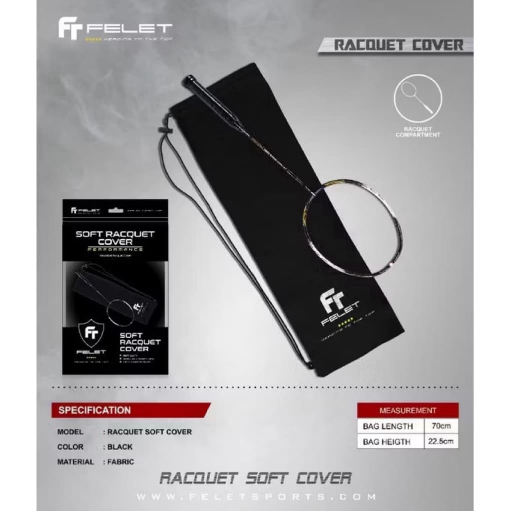 ซองกระเป๋าแบดมินตัน Felet รุ่น Soft Cover Bag ซองใส่ไม้แบดมินตัน รูปที่ 1