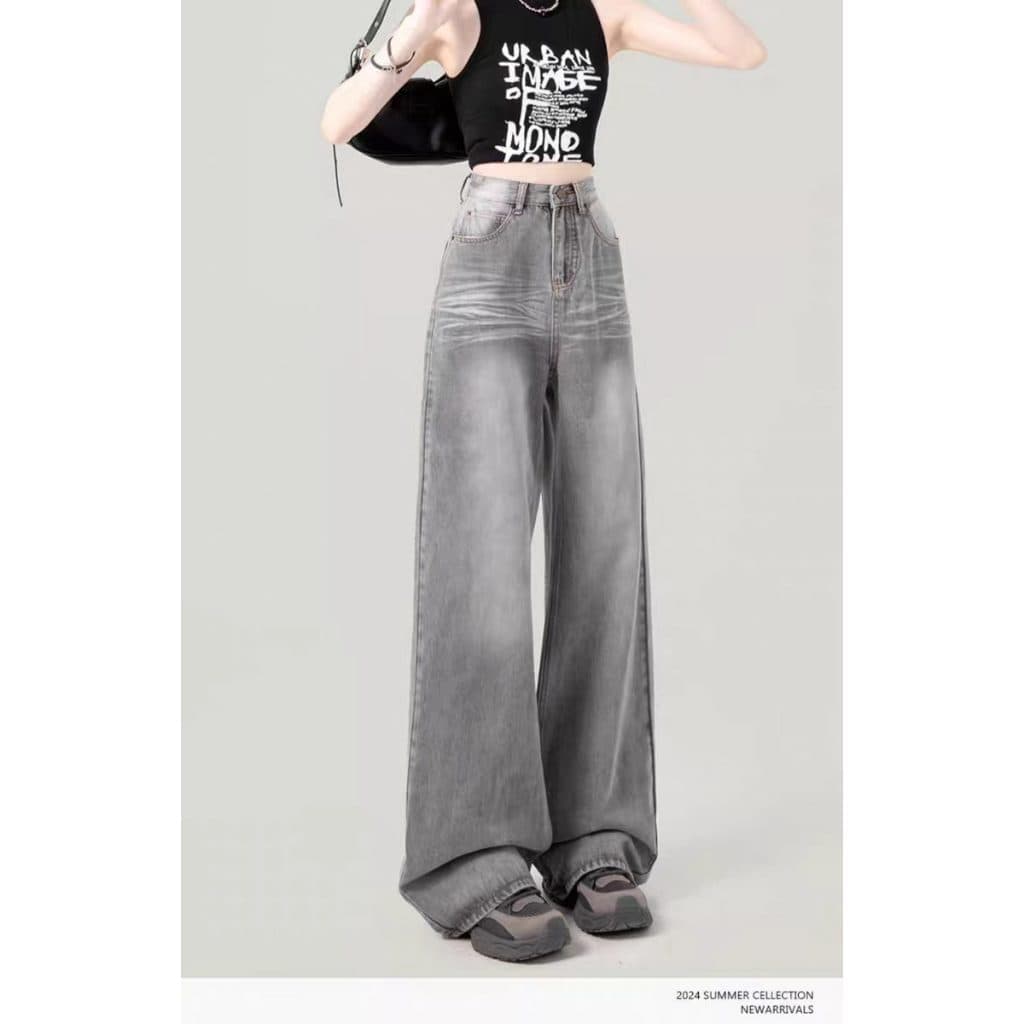 แบรนด์กางเกงยีนส์ทรงบาเรล baggy กางเกงสาวอวบ ดีไซน์คลาสสิก สำหรับผู้หญิงที่ต้องการสไตล์ที่มีความสบายและมั่นใจ รูปที่ 5