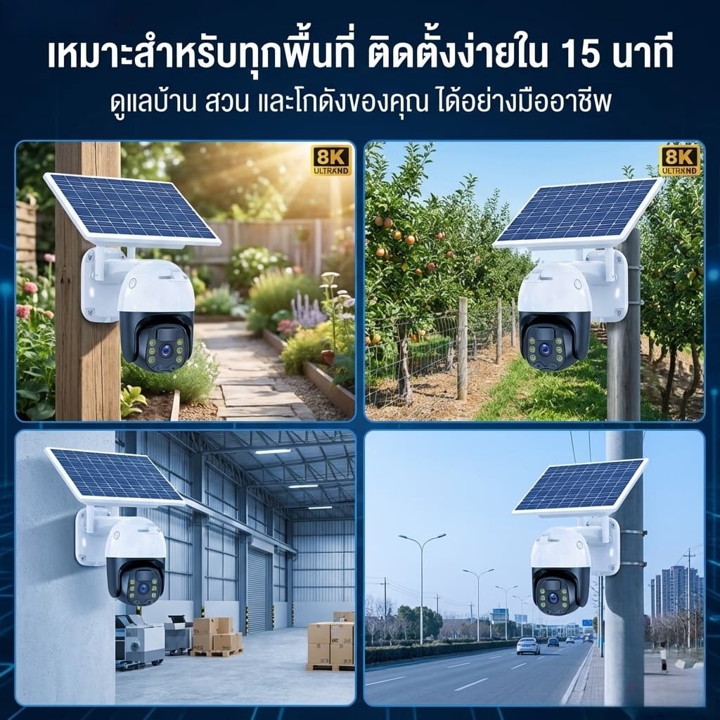TP-LINK กล้องวงจรปิดพลังงานแสงอาทิตย์ WiFi 4K กันน้ำ กันฝน ตรวจจับมนุษย์ 360° ไม่ต้องเสียค่าไฟ Outdoor CCTV รูปที่ 7