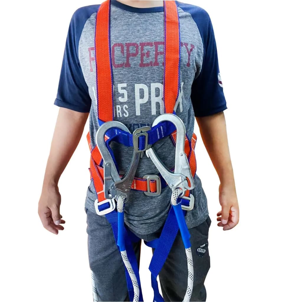 HB รับน้ำหนักได้มากถึง1200kg Safety Belt เข็มขัดกันตก เข็มขัดเซฟตี้ เซฟตี้เบลท์ พร้อมเชือกเซฟตี้ เซตตี้ตะขอคู่ รูปที่ 2