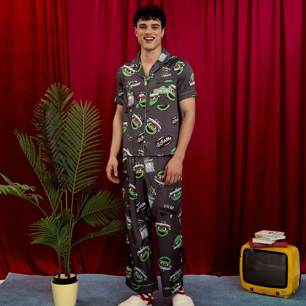 Muslin Pajamas Sesame Collection ชุดนอนใส่เที่ยว ลาย Oscar รูปที่ 3