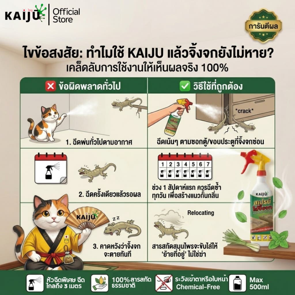 สเปรย์ไล่จิ้งจก&ตุ๊กแก ขนาด1ลิตรสูตรสมุนไพรเข้มข้นแสบร้อนจนต้องร้องขอชีวิต!สารสกัดธรรมชาติ100% รูปที่ 7