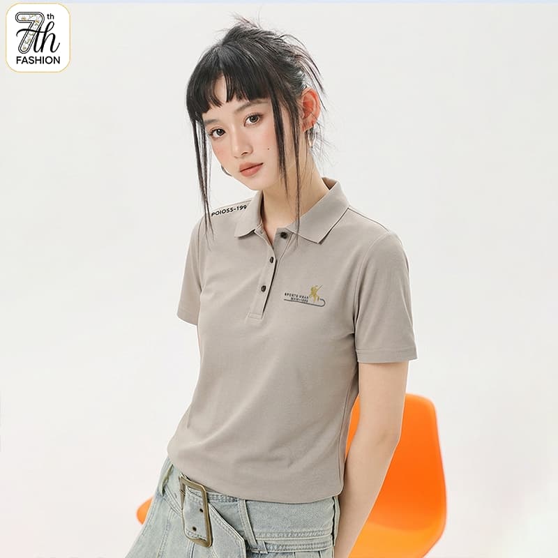 Women's Polo T-Shirt Casual Feel M-3XL Plus Size สตรีเสื้อโปโลคุณภาพสูง ระบายอากาศดี ใส่สบายทั้งวัน รูปที่ 6