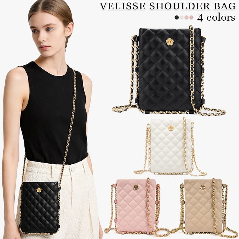 Mini Phone bag กระเป๋าสะพายข้างใส่มือถือ หนังPU สไตส์เกาหลี พร้อมโซ่ กระเป๋าสะพายข้างผู้หญิ รูปที่ 1
