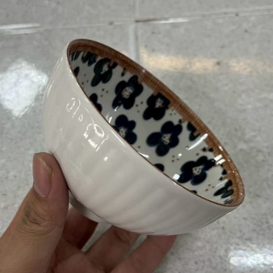 ถ้วยเซรามิก 4.5 นิ้ว ถ้วยน้ำจิ้ม ถ้วยซุป ลายดอกบ๋วย ทำจากเซรามิกเนื้อดี เข้าไมโครเวฟได้ รูปที่ 2
