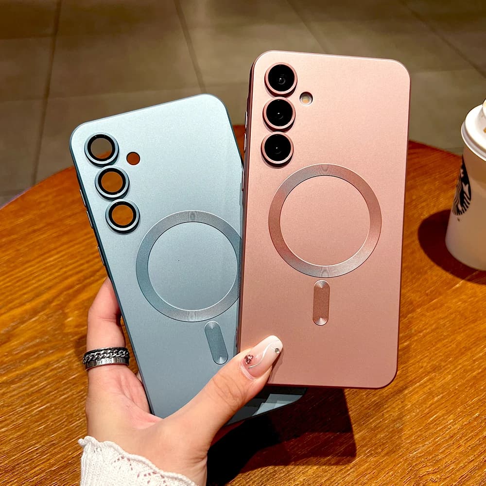 Magnetic เคสโทรศัพท์ For Samsung A07 A17 A56 A55 A16 A05S A06 A15 A35 A54 A57 A37 A36 S23 FE S24 S25 S26 Ultra รูปที่ 1