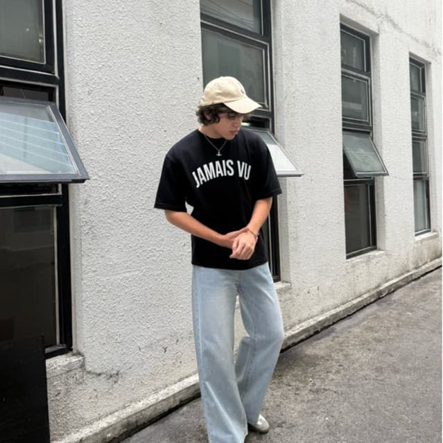 Marvenapparel - JAMAIS VU เสื้อยืดสกรีนลายทรง Baby crop / Oversized รูปที่ 5