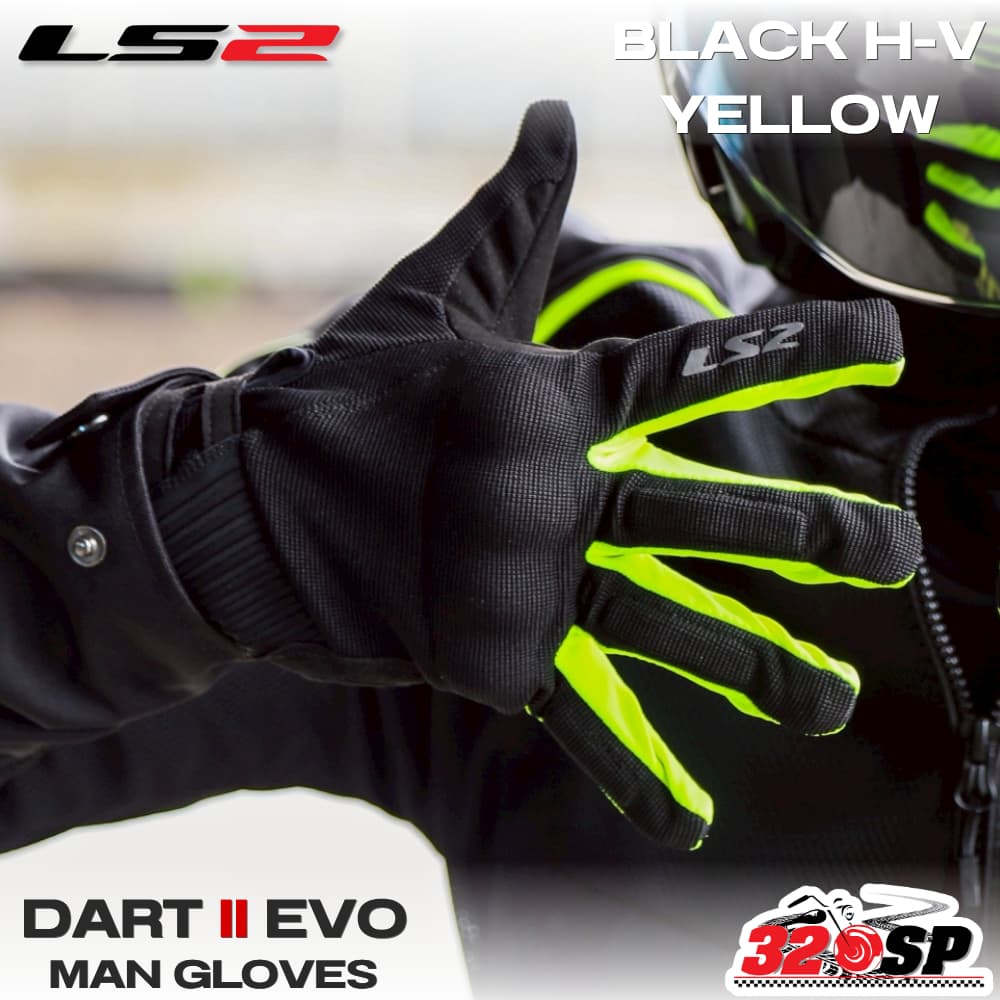 ส่งด่วน!! ถุงมือขับมอเตอร์ไซค์ LS2 DART II EVO MAN GLOVES ของแท้ !! 320SP รูปที่ 3
