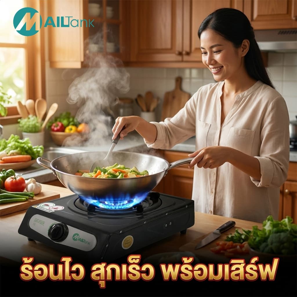 MAILTANK เตาแก็ส IK03 เตาแก๊สหัวเดี่ยว เตาแก๊สพกพา ขนาดกะทัดรัด ไฟแรง ประหยัดแก๊ส รูปที่ 3