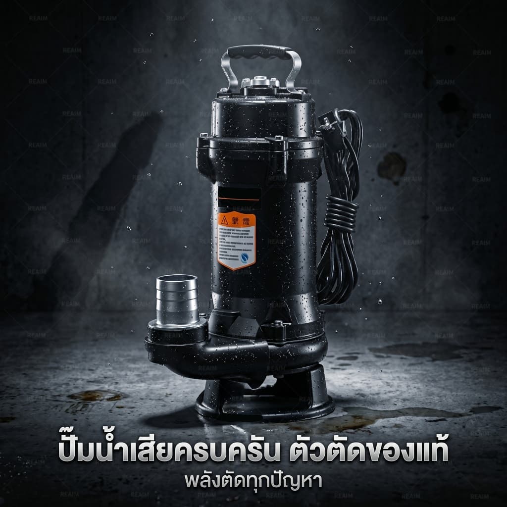 REAIM จอมพลัง ปั๊มแช่ดูดโคลน 2นิ้ว ปั๊มแช่ ปั๊มไดโว่ ดูดโคลน ปั๊มจุ่ม 1800วัตต์ ไดโว่ดูดโคลน ปั๊ม รูปที่ 6