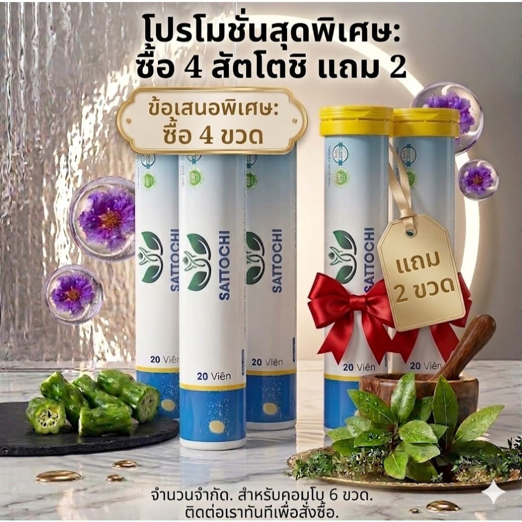 Sattochi เม็ดฟู่ ซื้อ 3 แถม 1 ซื้อ 4 แถม 2 รีบสั่งเลย,ช่วยดูแลระดับน้ำตาลในเลือดให้สมดุล รูปที่ 6