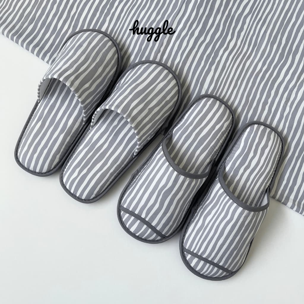 Wabi Sabi รองเท้าสลิปเปอร์หัวปิดและหัวเปิด รองเท้าใส่เดินในบ้าน ผ้าคอตตอล 100% ฟองน้ำหนานุ่มพิเศษ รูปที่ 1