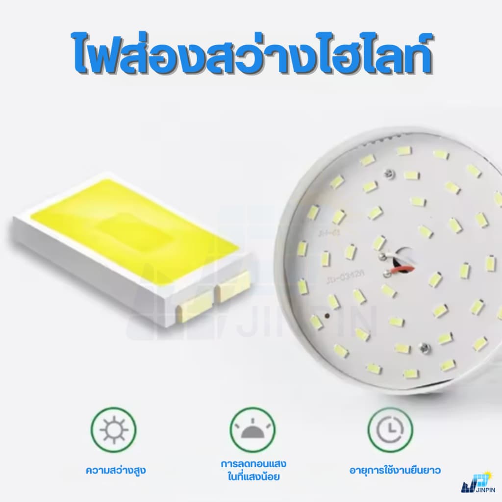 SOLAR BULE ไฟตุ้ม 90000w ไฟตั้งแคมป์ ไฟโซล่าเซลล์แสงไฟสีขาว ไฟพลังงานแสงอาทิตย์ รูปที่ 4