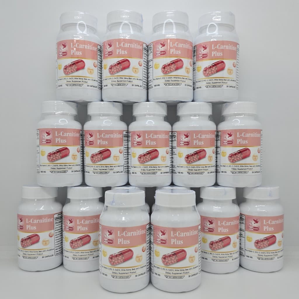 แอลคาร์นิทีน พลัส L-Carnitine Plus ตรา บลูเบิร์ด ขนาด 1000 มิลลิกรัม 30 แคปซูล รูปที่ 9