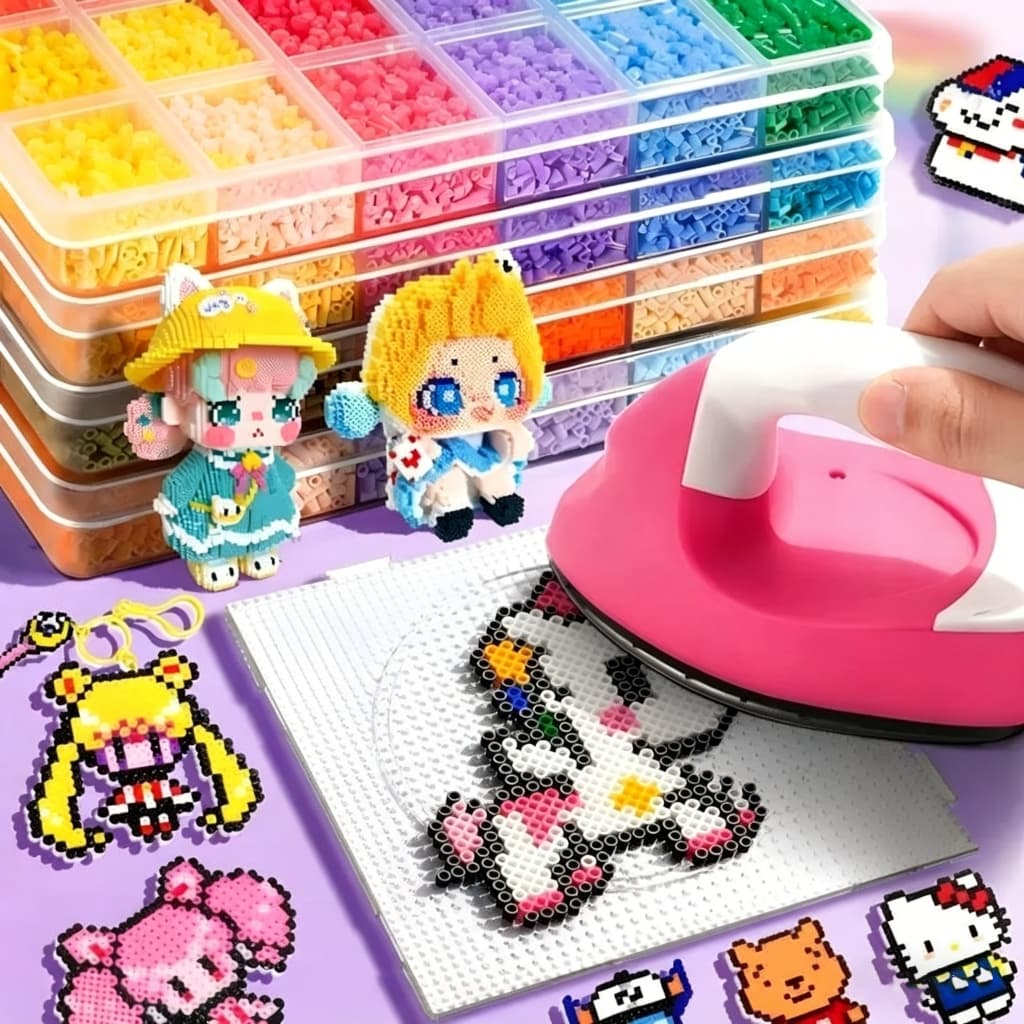 ลูกปัดรีดร้อน DIY kit diy เม็ดบีทรีดร้อน เม็ดบีดส์ ลูกปัดฟิวส์ ชุดลูกปัดฟิวส์ ลูกปัดรีดร้อน ชุดลูกปัด เม็ดบีทรีดร้อ รูปที่ 5