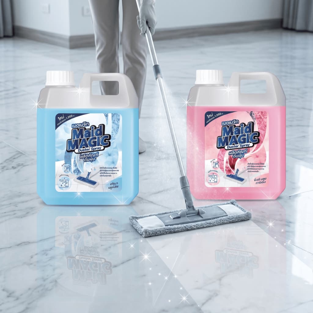 MAID MAGIC ผลิตภัณฑ์ดันฝุ่น ขนาดแกลลอน1ลิตร ดันฝุ่น จับดักฝุ่น ทำความสะอาด น้ำยาถูพื้น เช็ดฝุ่น สเปรย์ กำจัดฝุ่น สเปรย์ รูปที่ 2