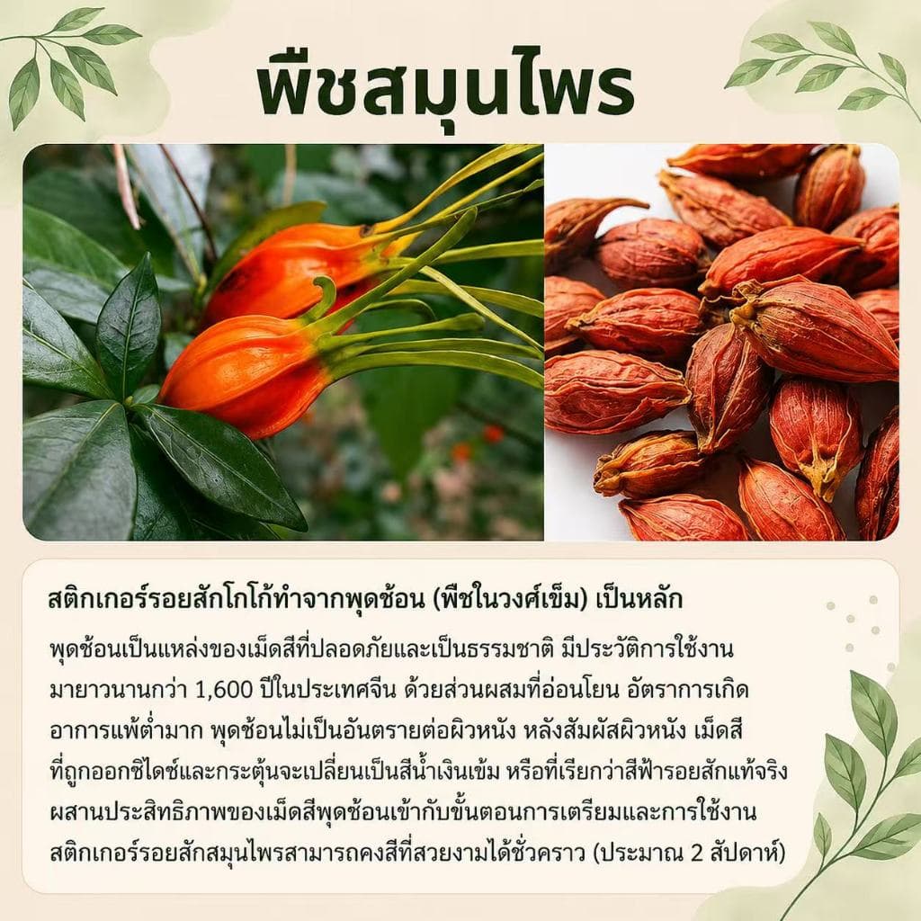 ส่งCODในไทยสติ๊กเกอร์สักตัวอักษร ดาร์กสไตล์เหมือนสักจริง กันน้ำ ไม่เจ็บผิว ติดทนนาน15 วัน รูปที่ 2
