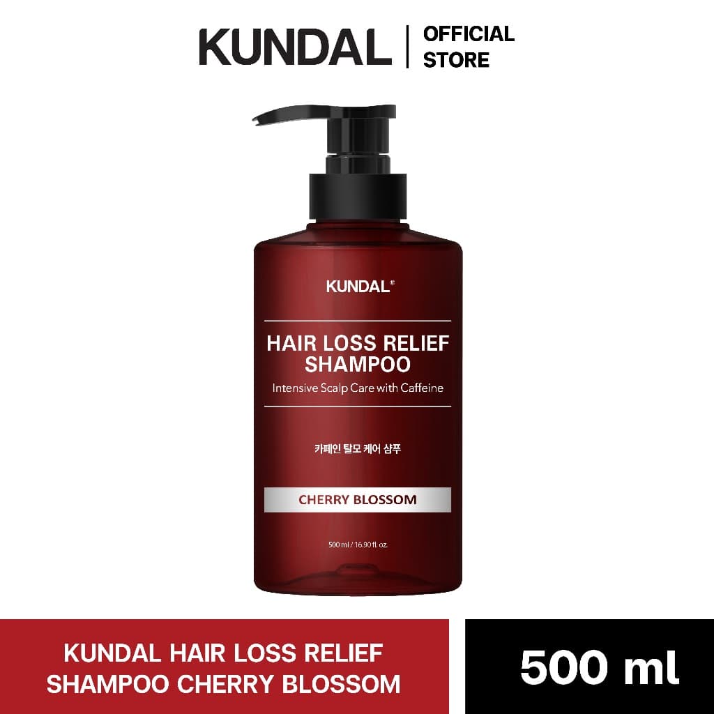 KUNDAL HAIR LOSS RELIEF SHAMPOO CHERRY BLOSSOM คุนดัล แฮร์ ลอส รีลีฟ แชมพู เชอร์รี บลอสซัม สูตรลดผมร่วง บำรุงรากผม 500มล รูปที่ 1