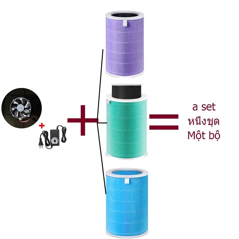 HEPA Air Filter Purifier ไส้กรอง เครื่องฟอกอากาศ รุ่น เครื่องฟอกอากาศทำเองง่ายๆ สามารถใช้องค์ประกอบตัวกรอง Mi 1 2 3 2S รูปที่ 9