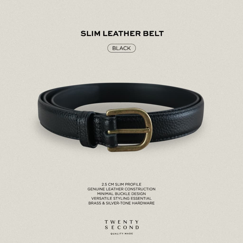 TWENTYSECOND เข็มขัดหนังแท้ รุ่น Slim Leather Belt รูปที่ 3