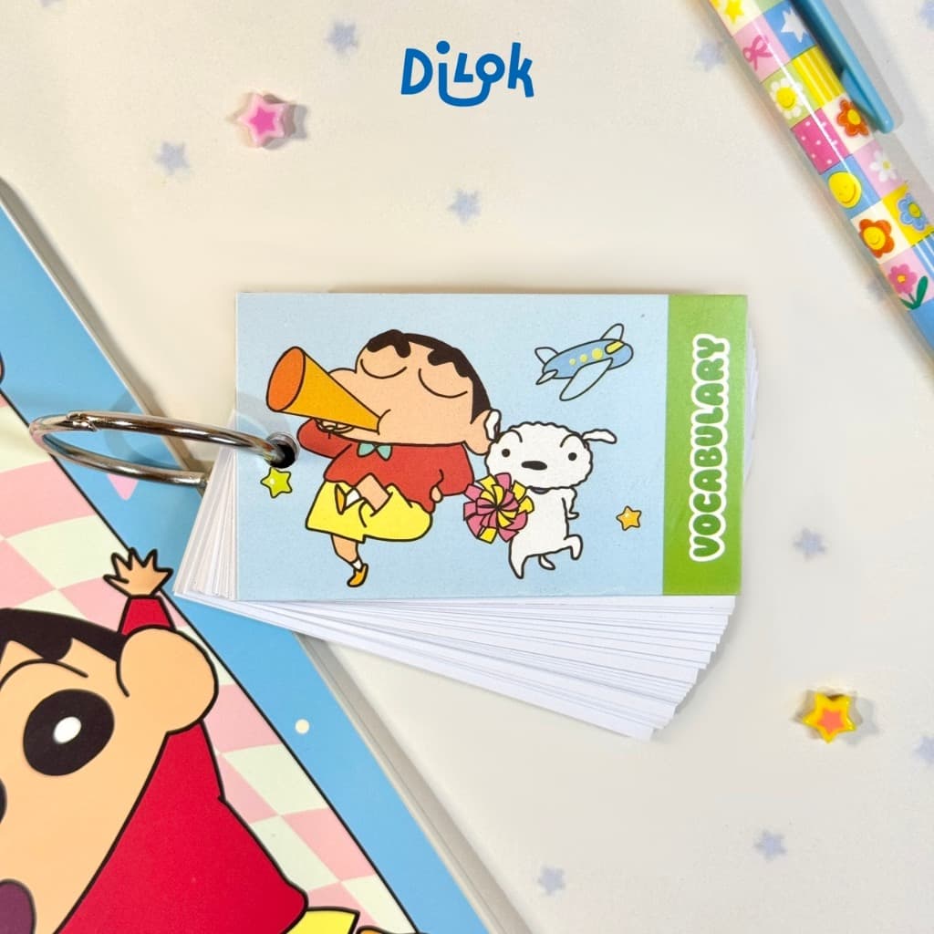 Crayon Shinchan Vocabulary Note สมุดจดศัพท์ชินจัง สมุดพกคำศัพท์ จำนวน 100 แผ่น มีห่วง รูปที่ 4