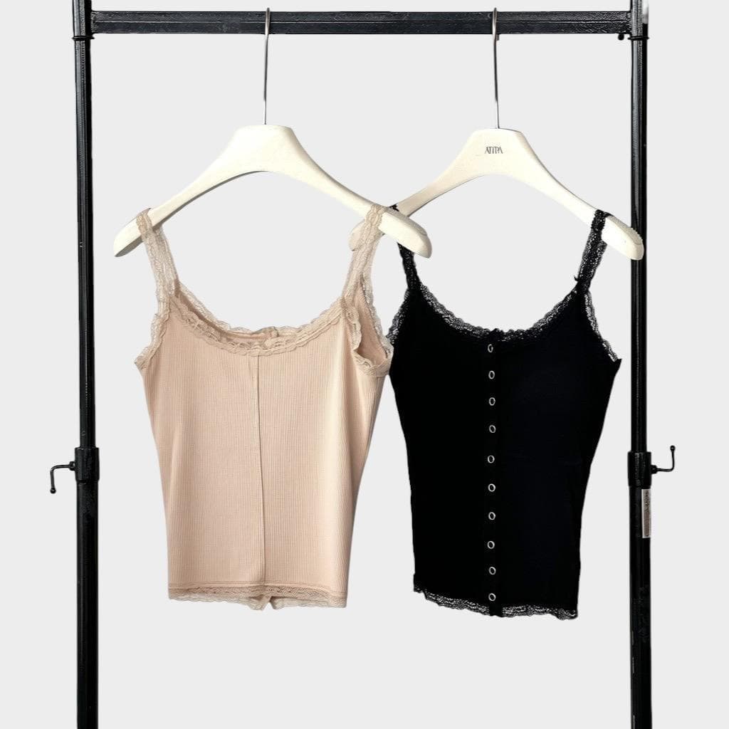 Atipashop - Lace Angel Tank เสื้อกล้ามฟองน้ำ ดีเทลลูกไม้ รูปที่ 4