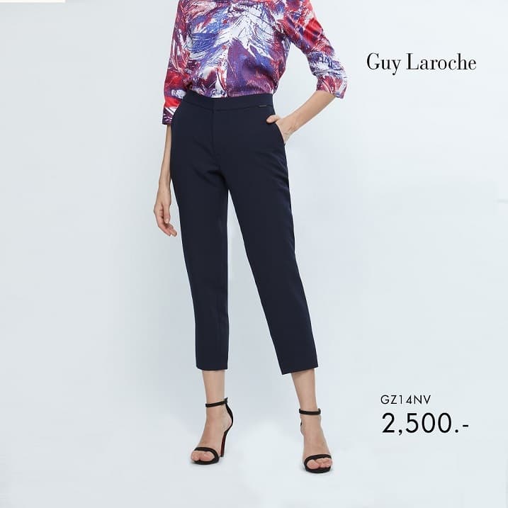 Guy Laroche กางเกงทำงานผู้หญิง ขายาว ทรงสลิม คิง สูทติ้ง รูปที่ 3