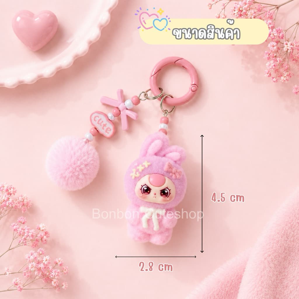 ตุ๊กตากระต่ายสีทูโทนห้อยมือถือ ที่ห้อยมือถือ สายคล้องโทรศัพท์ by bonbon cuteshop รูปที่ 2