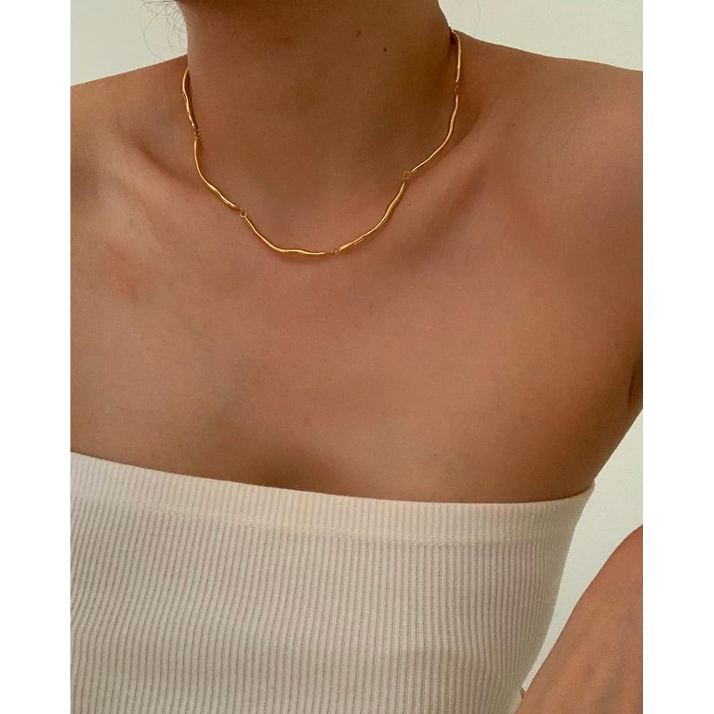 สร้อยสเตนเลสสตีล water proof กันน้ำ HER OBJECTIVE_HER RILEY NECKLACE รูปที่ 4
