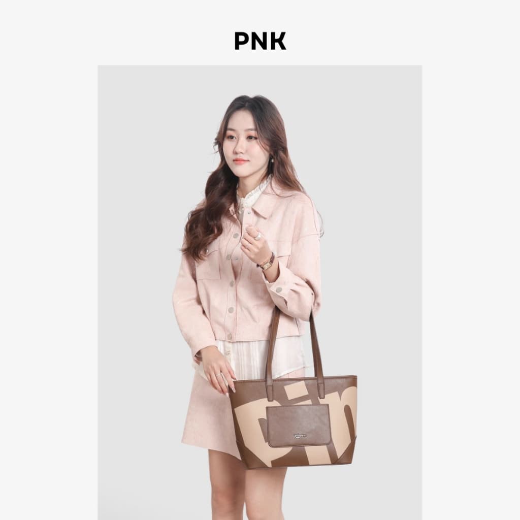 PNK Wendy Tote Bag กระเป๋าสะพายข้าง ขึ้นไหล่ได้ ใบใหญ่ จุของได้เยอะ รูปที่ 7