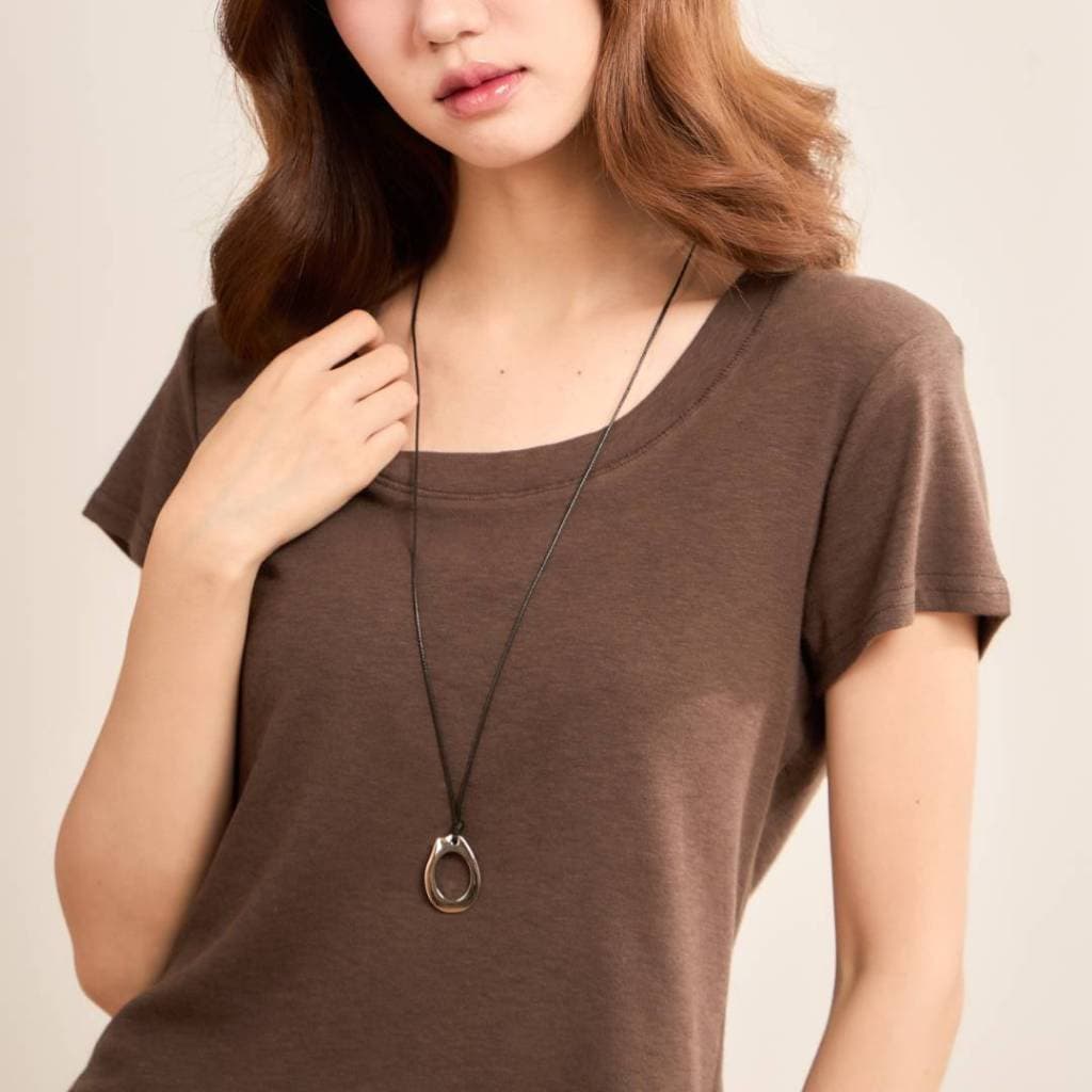 avocado - Bubble Soft Tops เสื้อยืดทรงครอป พอดีตัว เบสิค แมตช์ง่าย รูปที่ 5
