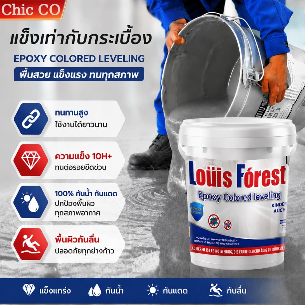 สีทาพื้นปูนทรายสีสัน สีทาพื้นลายหินอ่อน สีทาพื้นทรายสี สีทาพื้น สีอีพ็อกซี่ สีทาพื้นปูน ทาพื้นภายใน เหมาะสำหรับทุกที่ รูปที่ 1