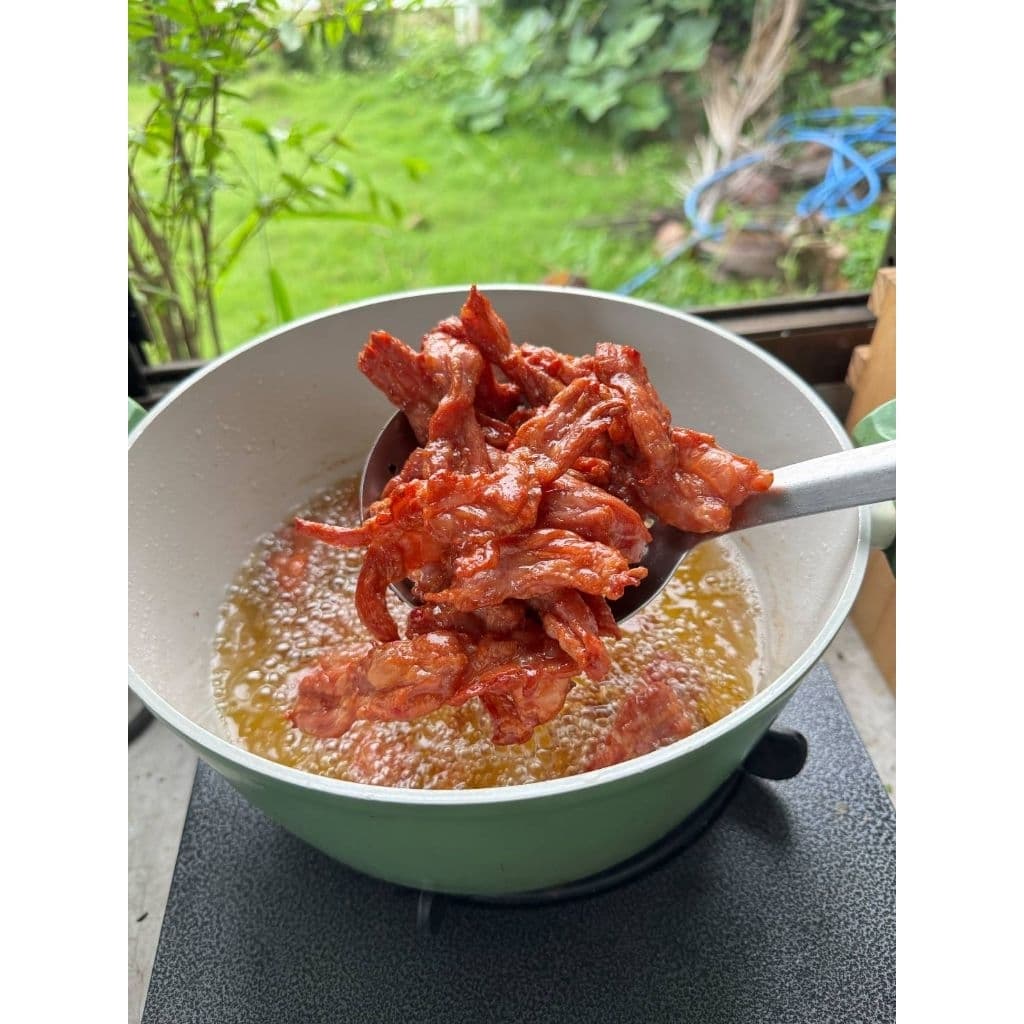 เนื้อคอไก่แดดเดียวเจ๊นุ้ย เจ้าดังติ๊กต๊อก ไร้กระดูก หอมละมุน เนื้อนุ่มฉ่ำๆทานได้ทุกวัย รูปที่ 6