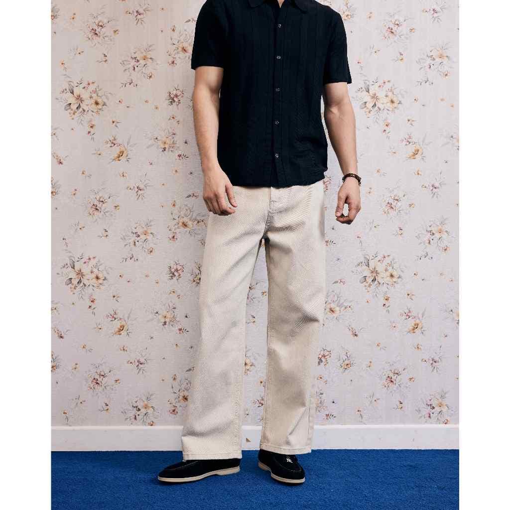 BARON DEXTER Baggy Fit Jeans กางเกงยีนส์ผู้ชาย ขายาวกระบอกใหญ่เอวสูง สี น้ำตาล ครีม กากี รูปที่ 5